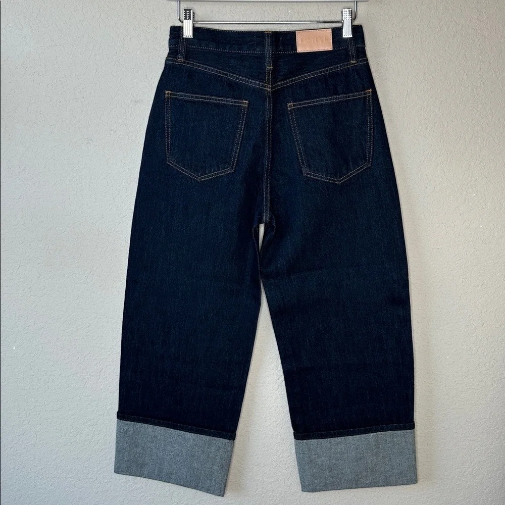 Pistola Women's Ryder High‎ Rise Cuffed Jeans in Countdown Dark Denim Blue 25P